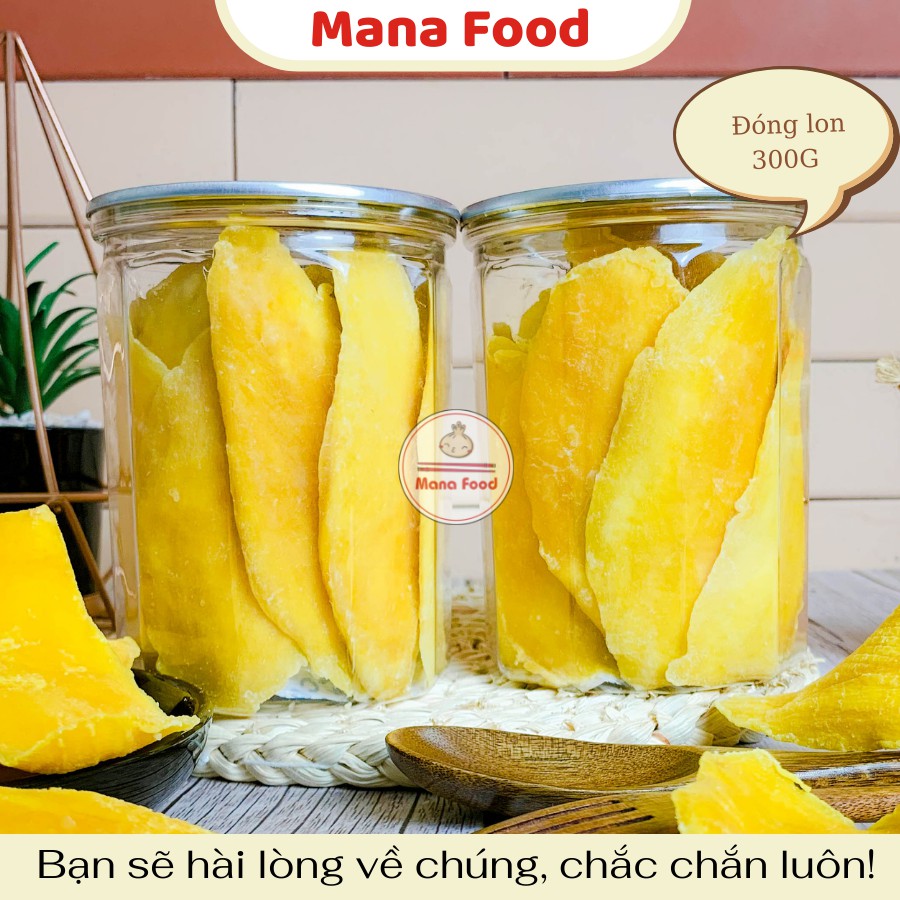 300G Xoài Sấy Dẻo Mana Food, xoài sấy lạnh, trái cây sấy dẻo, sấy lạnh | Thịt dày, ngọt tự nhiên - Ngon, Chất lượng