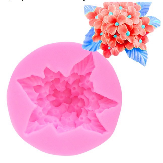 Khuôn silicon Cẩm Tú Cầu 5cm đổ tạo hình cho bánh rau câu 3D, 4D