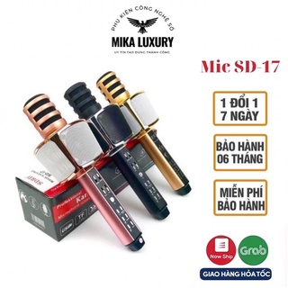 Mic Hát Karaoke Bluetoot SD-17,Mic kèm Loa cầm tay,mic hát bluetooth,mic karaoke không dây