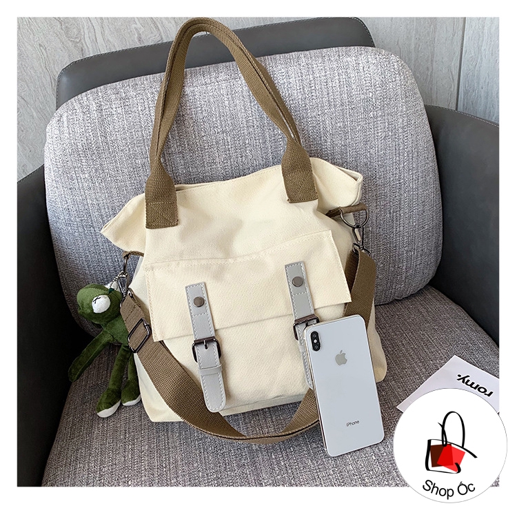 (HOT) Túi vải nữ chất vải canvas siêu bền trẻ trung E280 ( không gấu )