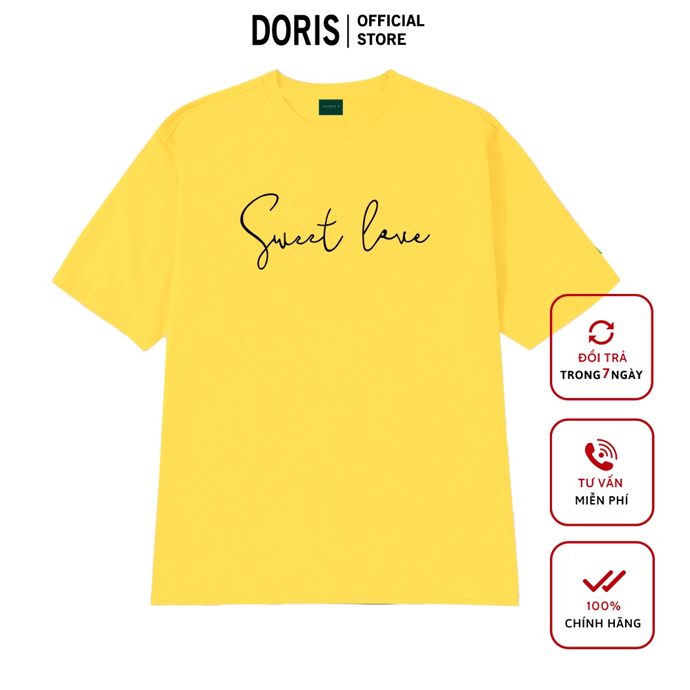 [Mã DORRT8250 giảm 250k] Áo phông basic SWEET LOVE trẻ trung hiện đại năng động DORRIS N