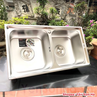 Chậu rửa chén bát bát Sơn Hà S82 inox 304 chính hãng