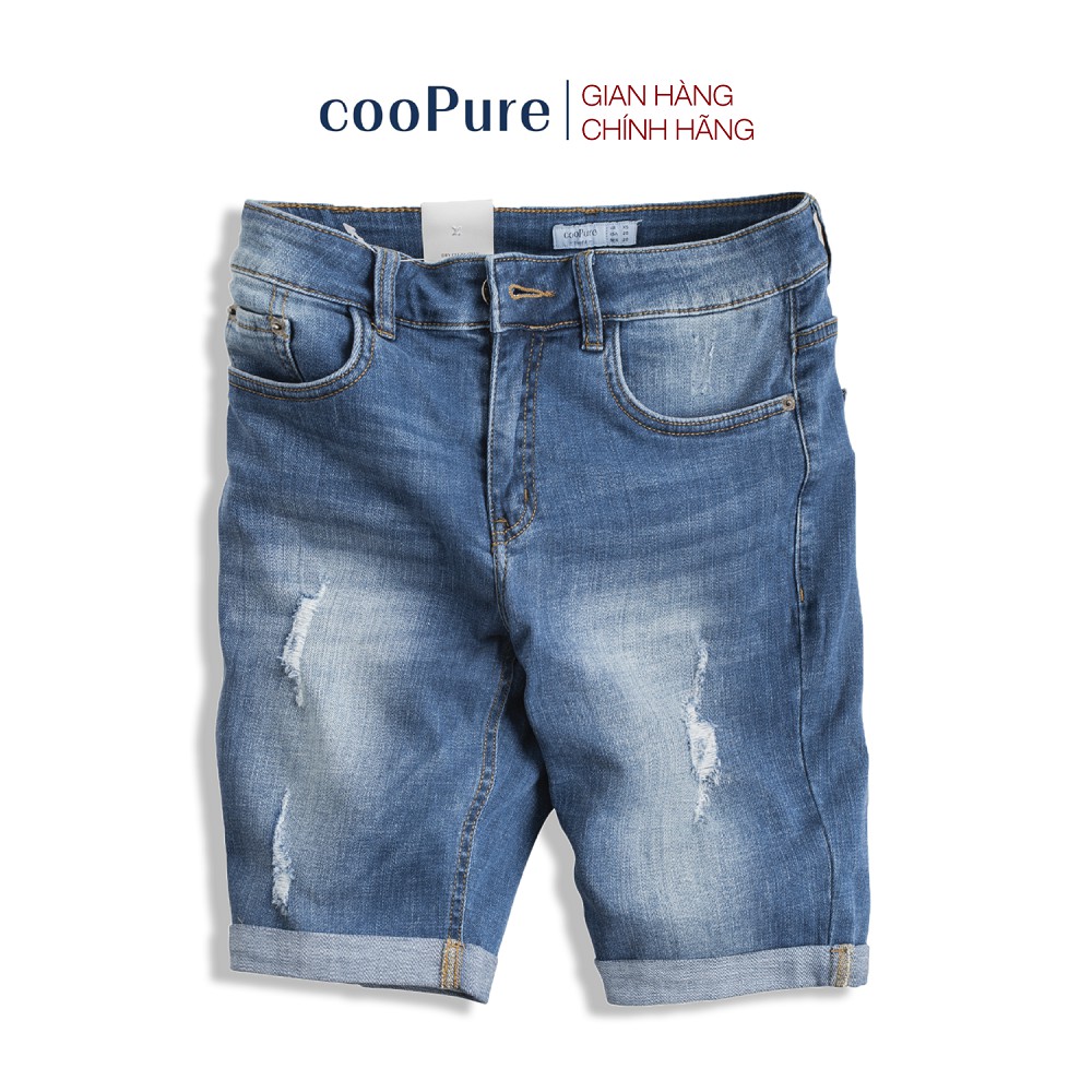 Quần short jean cooPure chất vải jean xước dọc extra spandex, thiết kế khỏe khoắn NO.1406 (7 màu)