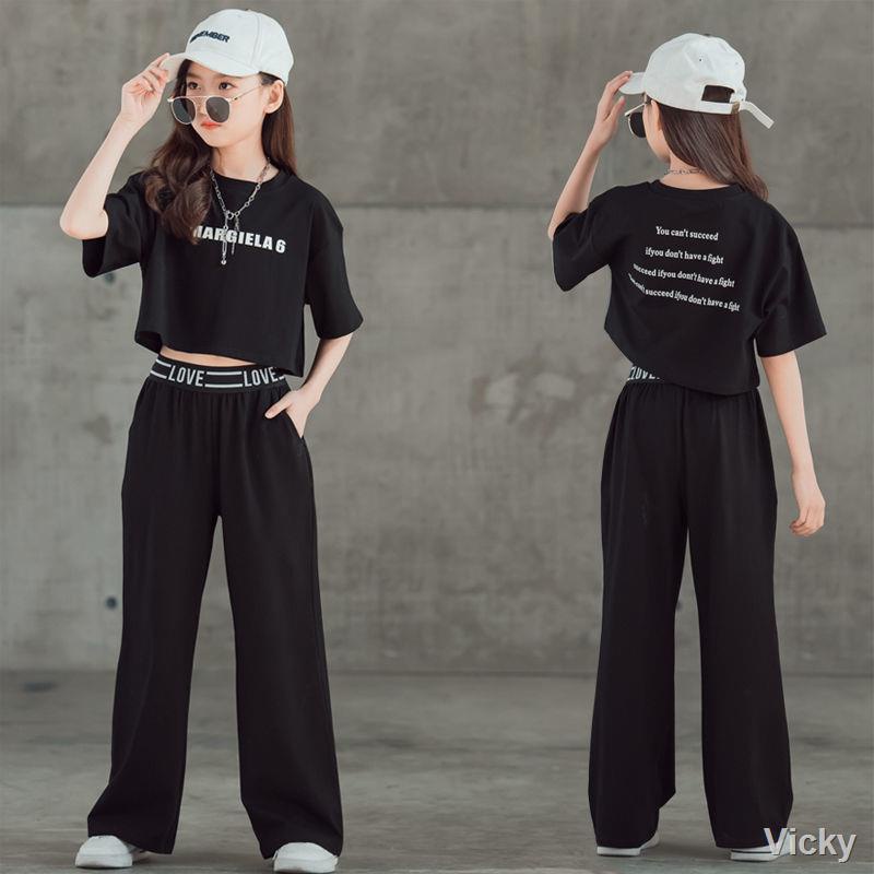 🌈Bộ hè🌈Bộ đồ cho bé gái mùa hè 2021 kiểu mới, bé trai, phong cách phương tây, người nổi tiếng lưới, áo ngắn tay trẻ em