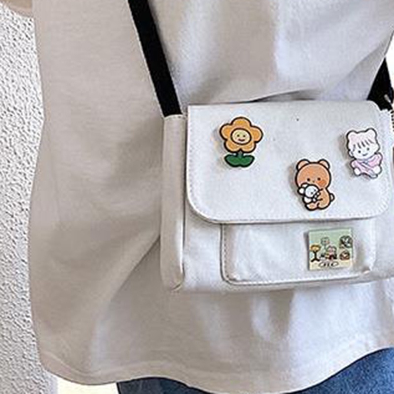 Dễ Thương Túi Đeo Chéo Vai Bằng Vải Canvas Phong Cách Harajuku Dành Cho Nữ Jp60Vn