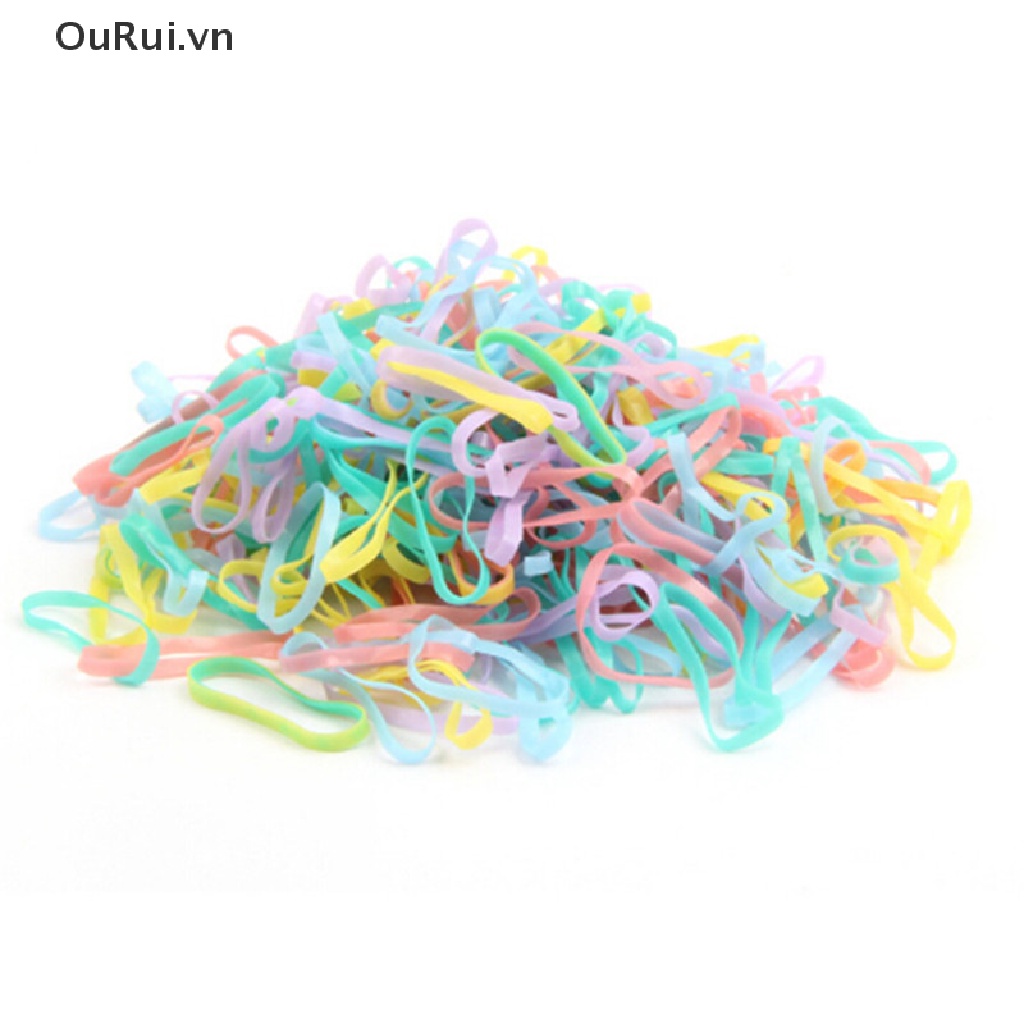 Set 500 Dây Thun Buộc Tóc Đuôi Ngựa Co Giãn