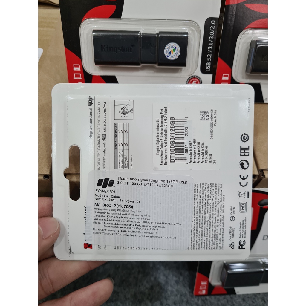 USB Kingston DT100G3 128G 64G 32G Kingston DataTraveler DT100G3 Chính hãng, Bảo hành 5 năm. | BigBuy360 - bigbuy360.vn