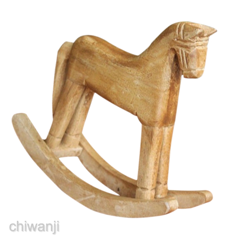 Mô hình con ngựa gỗ trang trí giáng sinh
