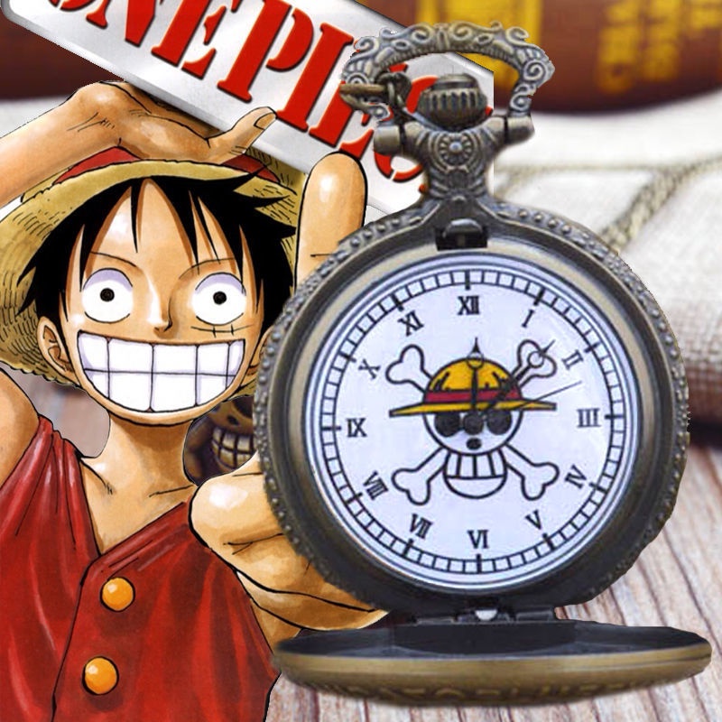 Đồng Hồ Quả Quýt Chạm Khắc Hình Đầu Lâu One Piece Độc Đáo