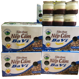 Sữa chua nếp cẩm 110g Ba Vì từ sữa tươi lên men tự nhiên vị thơm ngon ăn vặt dinh dưỡng