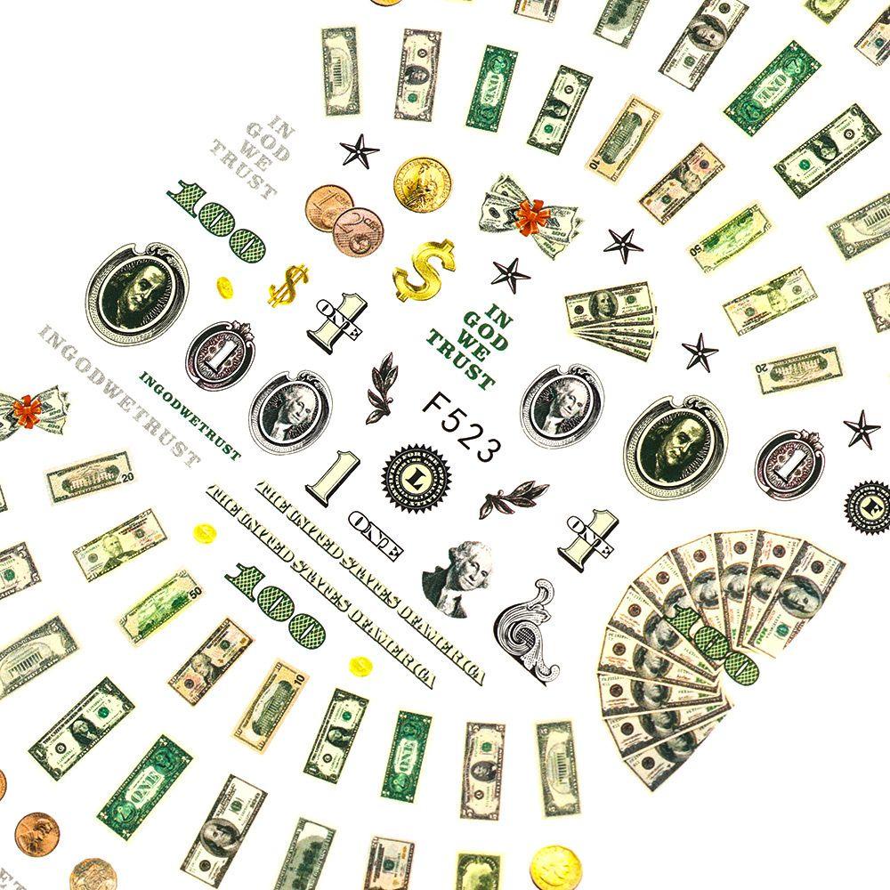 Sticker Dán Móng Nghệ Thuật Phong Cách Giàu Sang Thời Trang