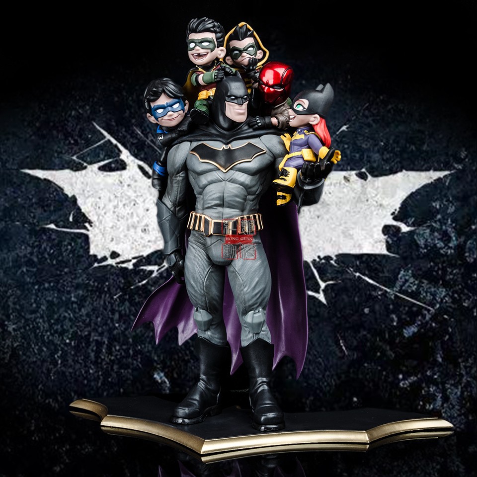 Mô hình Batman người dơi cõng Robin chibi cao 37cm - DC comic