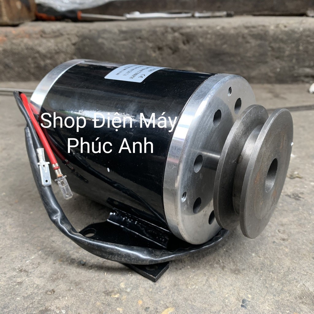 Motor DC 24v 500w kèm puly chế nén khí