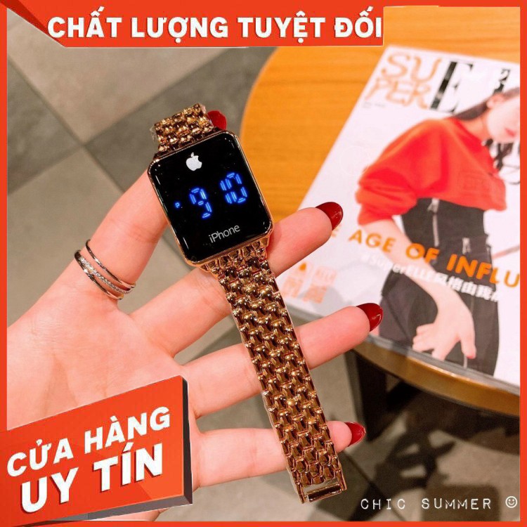 (Bảo hành 12 tháng) Đồng hồ Nữ Iphone dây thép không gỉ, không bay màu, bảo hành 12 tháng - Đồng hồ Apple watch