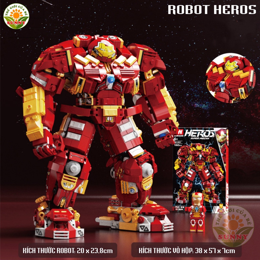 Xếp hình siêu anh hùng  - Đồ chơi lắp ráp rèn luyện trí thông minh - SunnyStore