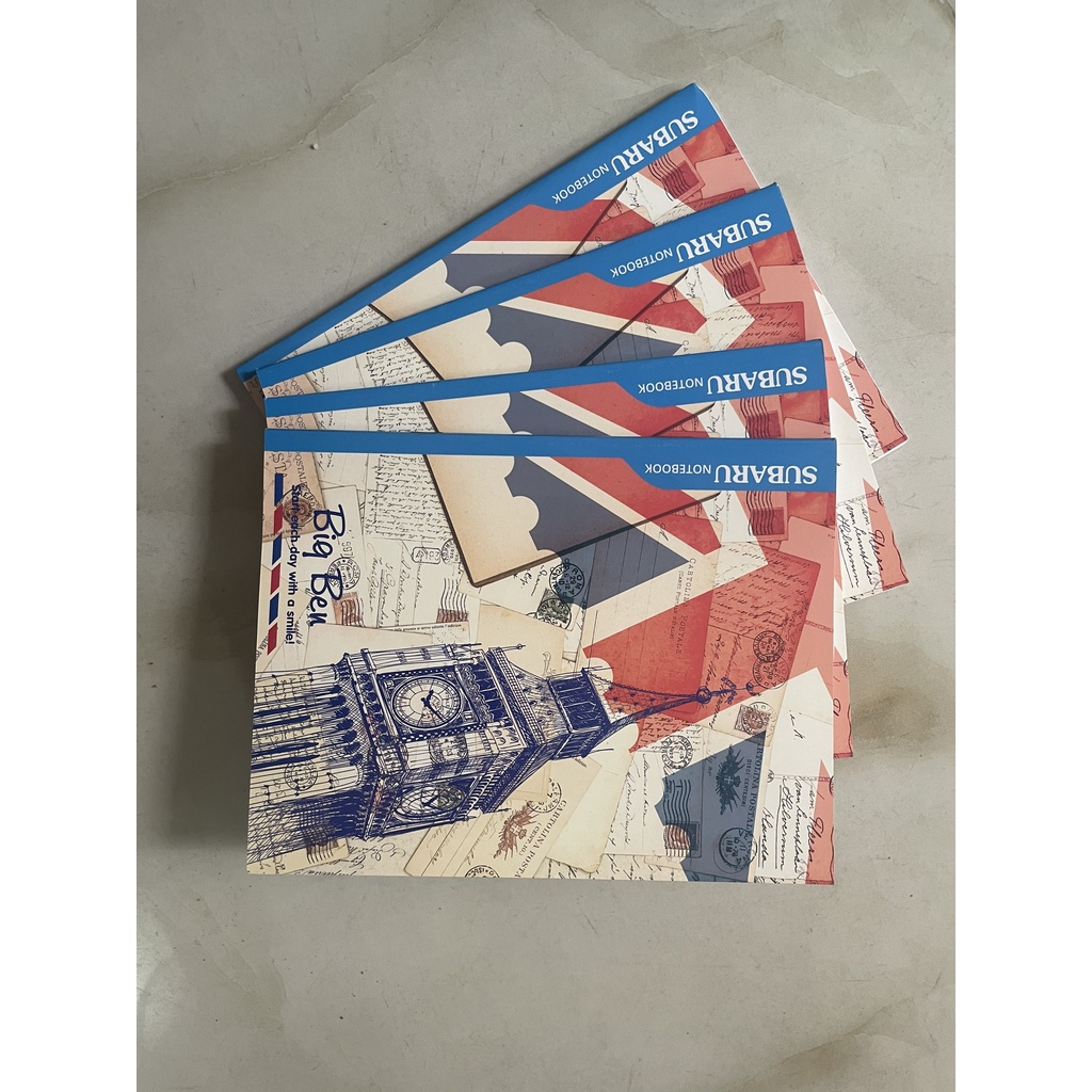 Tập học sinh 100 200 trang 4 ô ly kẻ ngang Vĩnh Thịnh 82gsm, tập vở Big Ben du lịch SUKADO