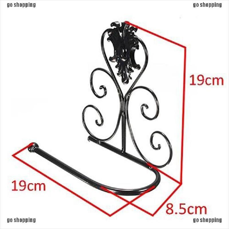{go shopping}Vintage Iron Toilet Paper Towel Roll Holder Bathroom Wall Mount Rack
