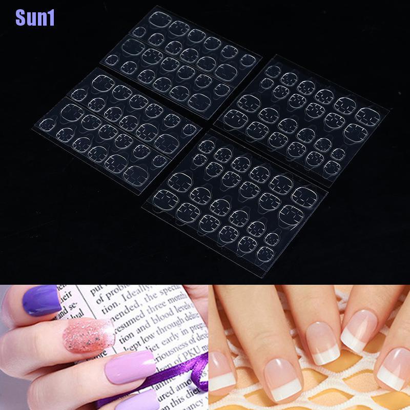 (Hàng Mới Về) Bộ 240 Miếng Dán Móng Tay 2 Mặt Tiện Lợi