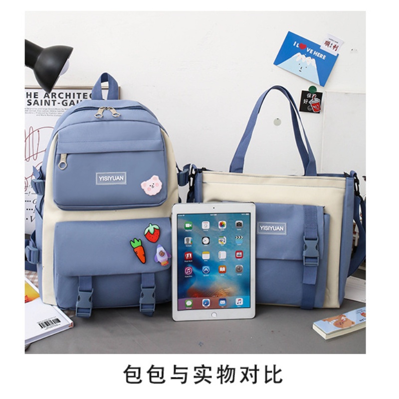 Balo đeo vai IELGY vải bạt cỡ lớn thời trang Harajuku sành điệu cho nữ