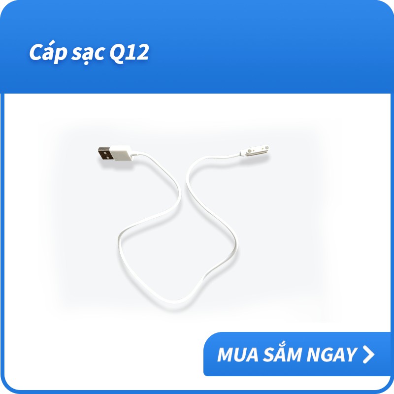 Dây Cáp Sạc Đồng Hồ Thông Minh Trẻ Em Q12/S12/S2/Q15 2 Chân 4.5mm