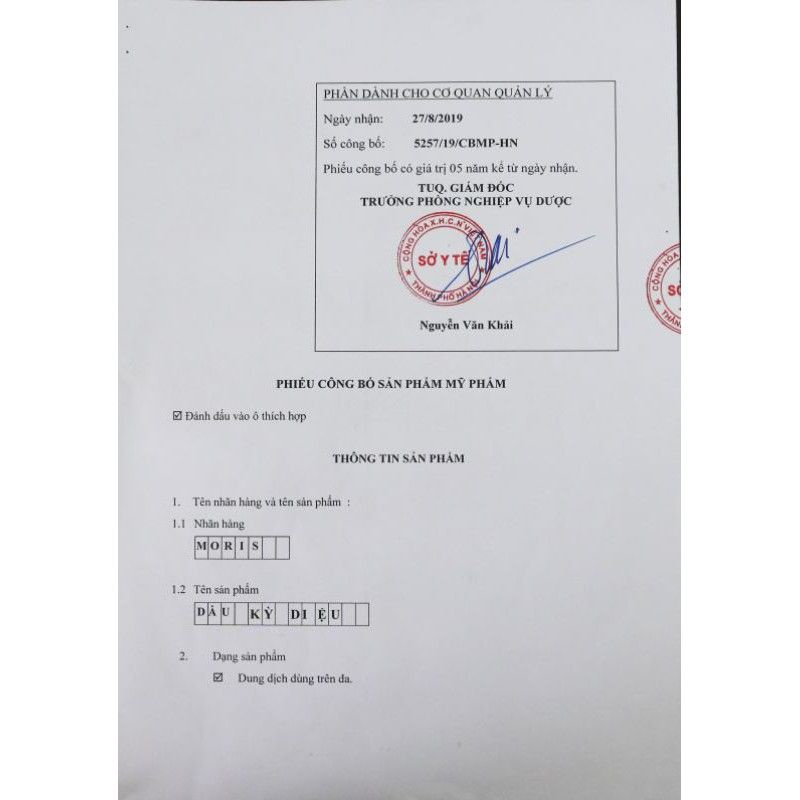 Dầu Chùm Ngây Moris 30ml - 10ml