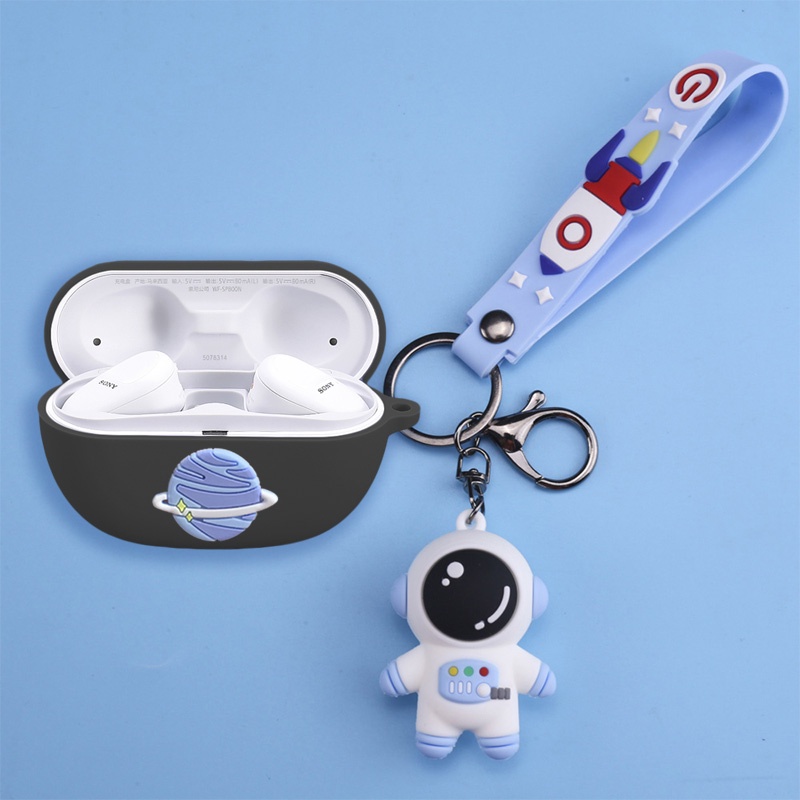 Vỏ Bảo Vệ Hộp Sạc Tai Nghe Bluetooth Không Dây Sony WF-SP800N Bằng Silicon Hình Động Vật Hoạt Hình