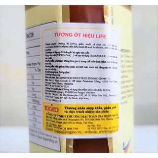 [Chai TT 340g] TƯƠNG ỚT [Malaysia] LIFE Chilli Sauce (halal) (tgc-hk)