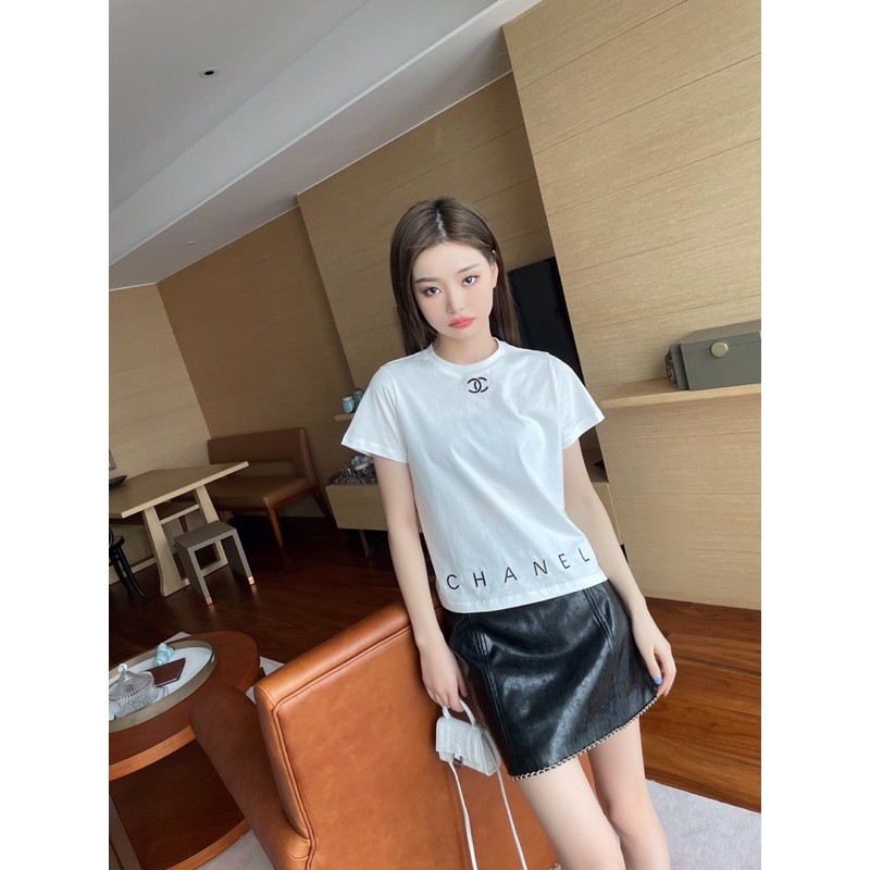 Áo thun nữ vintage thời trang cao cấp 𝘾𝙝𝙖𝙣𝙚𝙡 CN/Channel