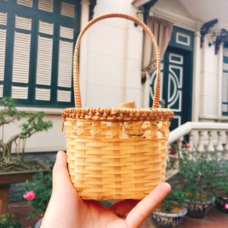 Giỏ cắm cành cây giả treo tường