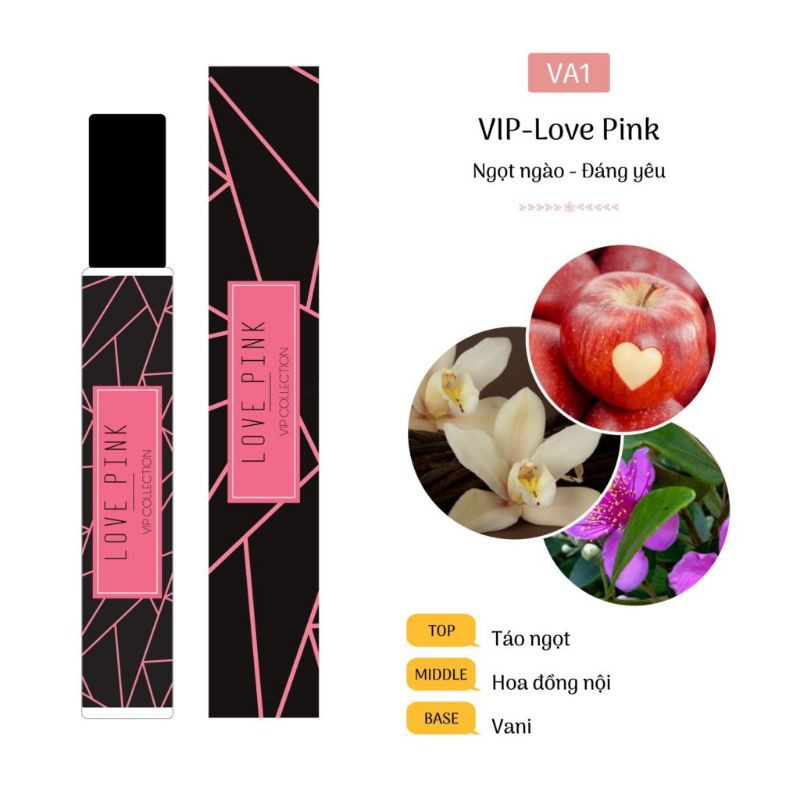 Tinh Dầu Nước Hoa Pháp Love Pink 12ml, Dạng lăn/xịt