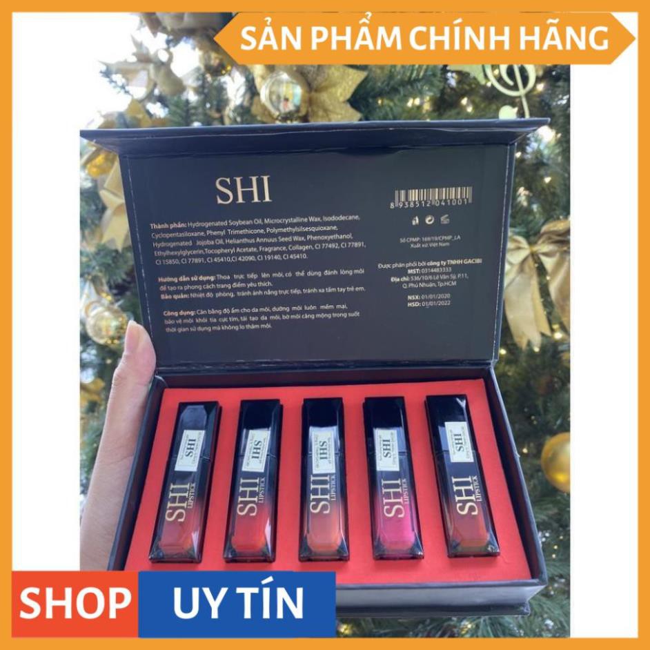 SÉT 5 SON - Son Ăn Được - Son Không Chì - Son đỏ cam - Bền Màu - Lên màu chuẩn - HÀNG MỚI VỀ V V V | BigBuy360 - bigbuy360.vn