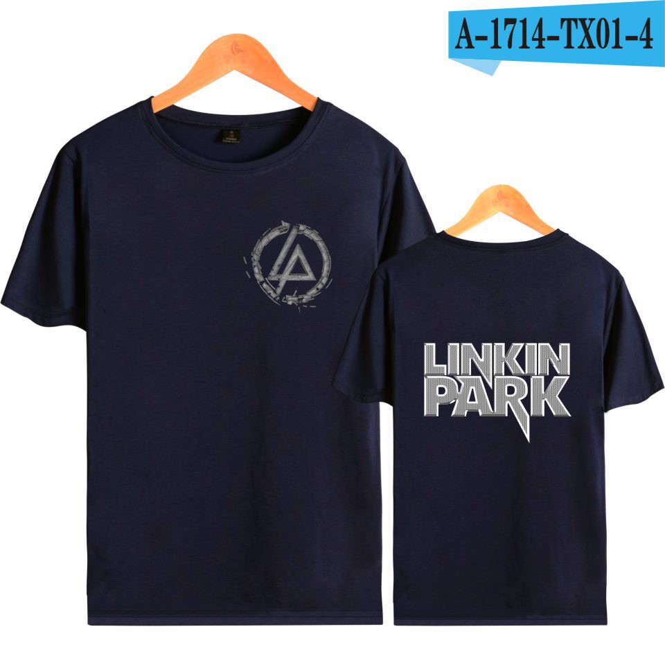Alimoo Áo thun ngắn tay cho nam/nữ vải cotton Linkin Park tshirt Size lớn XXS 4XL