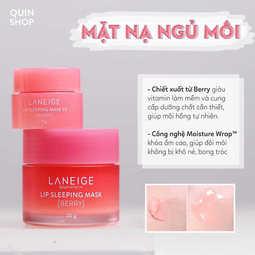 Mặt Nạ Ngủ Làm Mềm, Giảm Thâm Môi Laneige Lip Sleeping Mask
