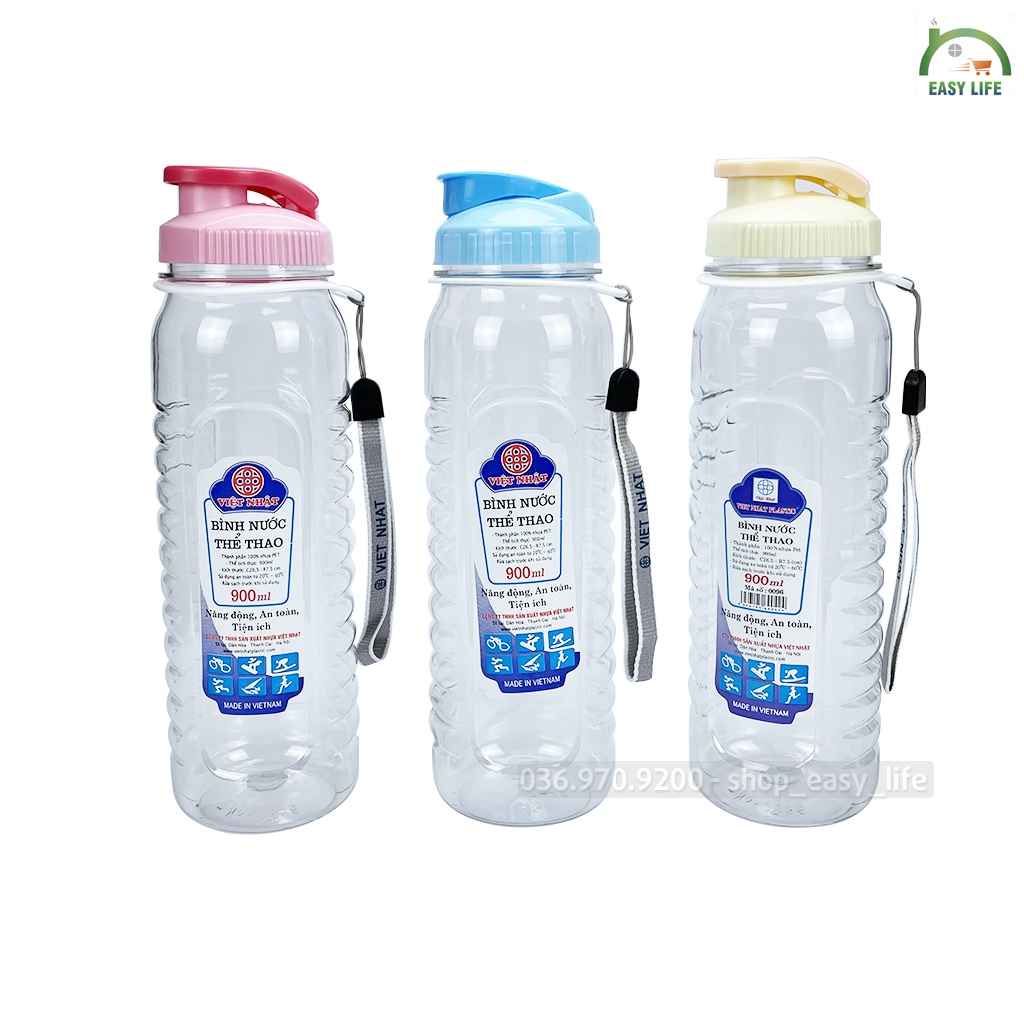 Bình Đựng Nước Nhựa 900ml Năng Động An Toàn BN900