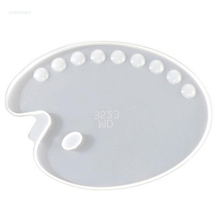 Khuôn làm bảng pha màu nước hình bầu dục bằng nhựa resin