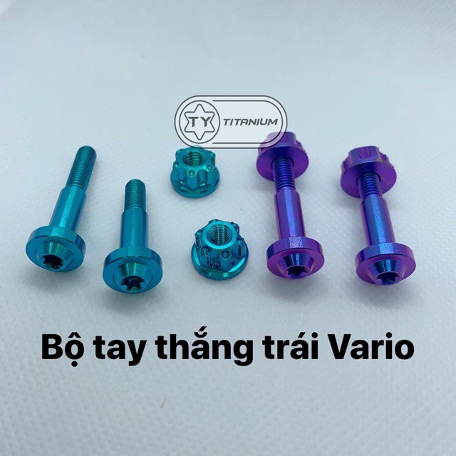 [Video+Hình thật] 💥 BỘ ỐC TITAN TAY THẮNG TRÁI XE VARIO GR5 CỰC CHẤT