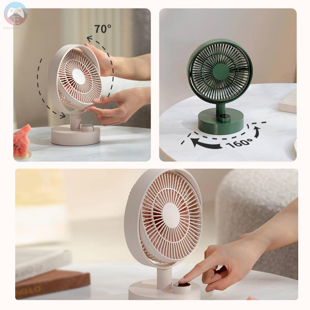 Ê SOTHING Desktop Electric Fan Air Circulation Fan Instant Cooling/Stepless Speed Adjustment/Automatic Rotation/with Intelligent Digital Display Air Cooler for Home Outdoor