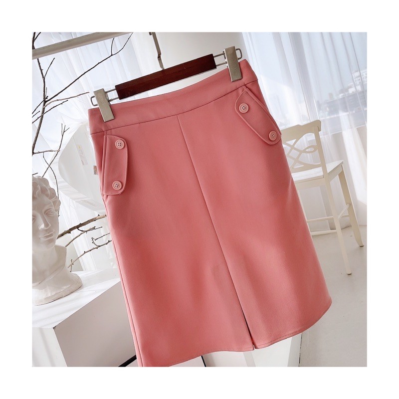 Chân váy dáng A G165 thời trang công sở cao cấp đủ size chất liệu tốt, có túi bên hông - GEM Fashion