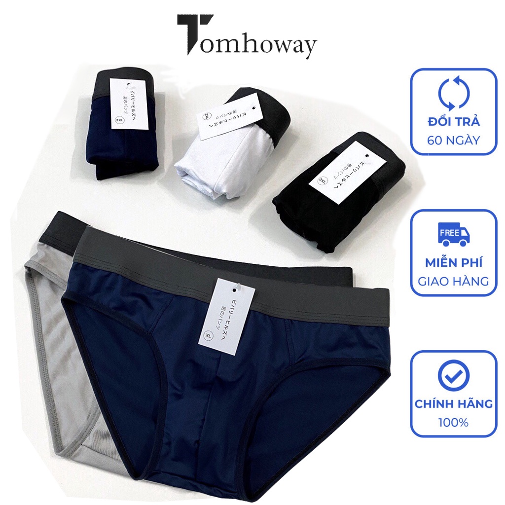 Combo 10 Quần Sịp Nam Tam giác  TOMHOWAY Nhiều Lưng Chất Vải Cotton Kháng Khuẩn Thấm Hút Và Co Dãn Tốt Cạp To