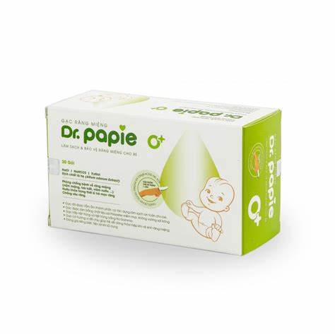 Gạc rơ lưỡi Drpapie vệ sinh răng miệng cho bé