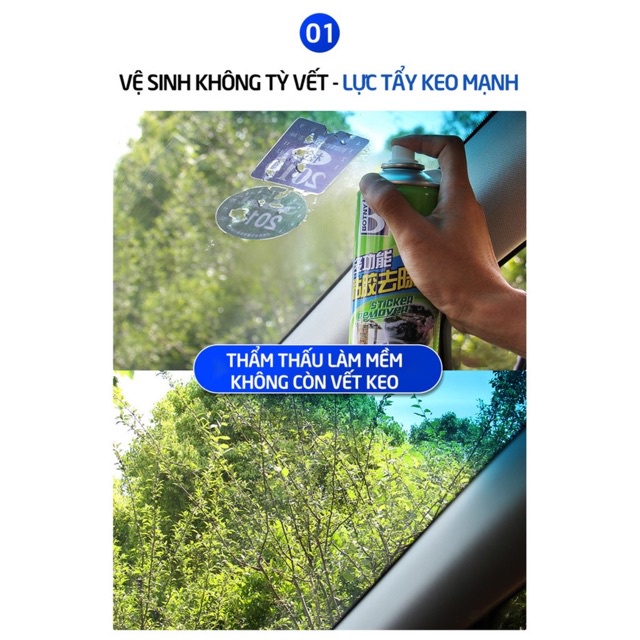 Bình chai dung dịch xịt tẩy keo dán băng dính vết decal 3m đa năng Sticker Remover