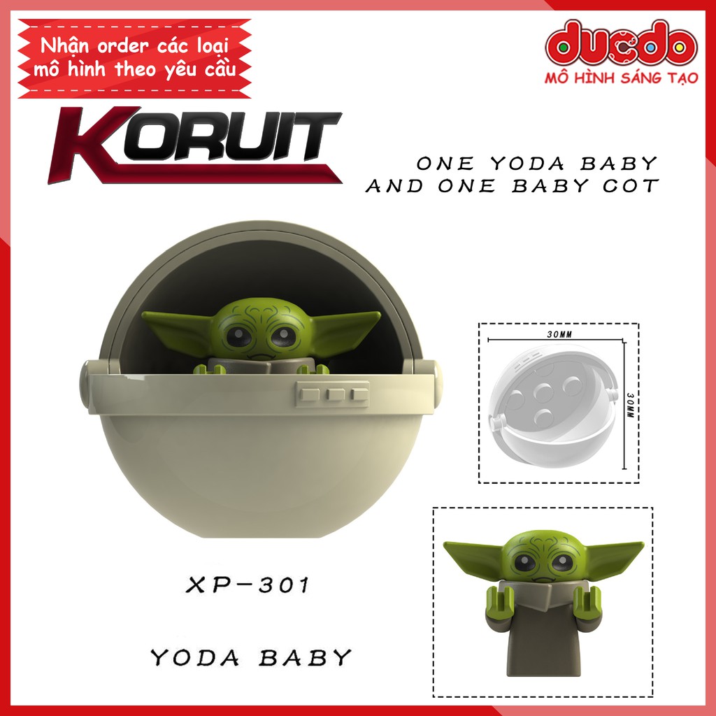 Minifigures nhân vật Baby Yoda trong Star Wars tuyệt đẹp - Đồ chơi Lắp ghép Xếp hình Mini Mô hình KT1039