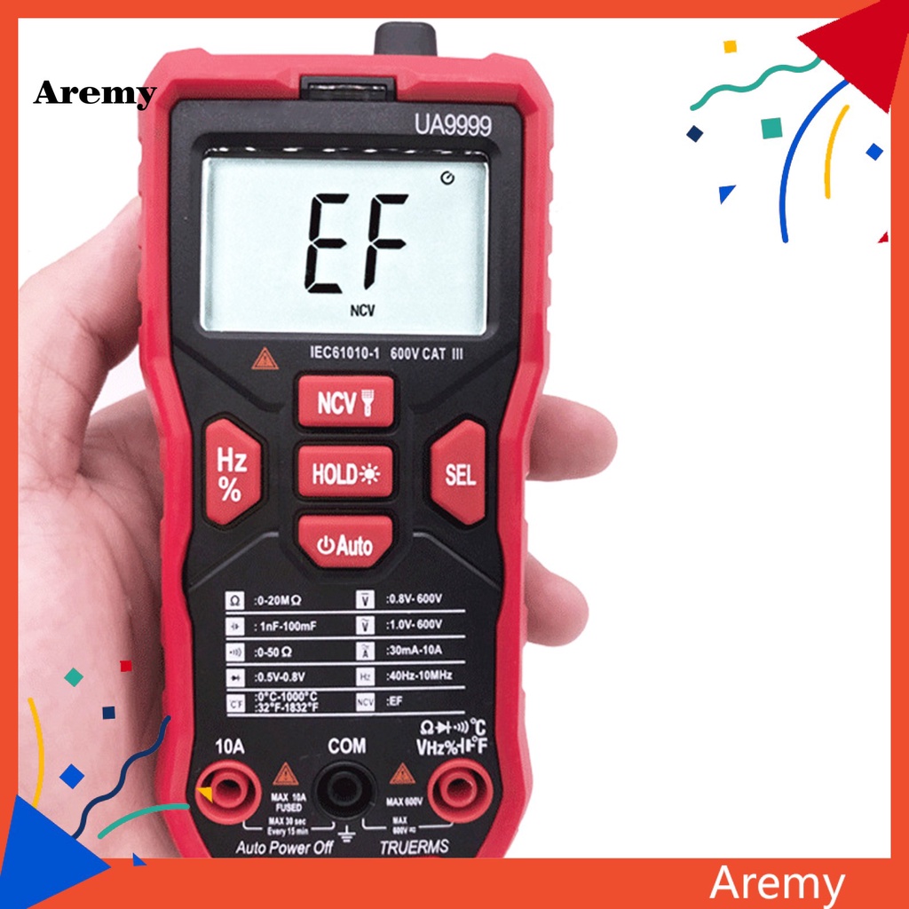 AREM Test Probes Digital Voltmeter Universal Digital Multimeter No Gear Change for Various Electrical Appliances