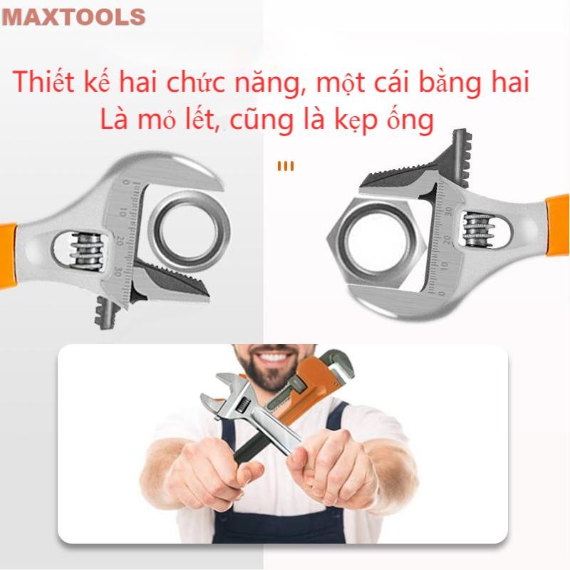 Mỏ lết đa năng đổi đầu,vặn dai ốc, mở ống nước Tactix 900064