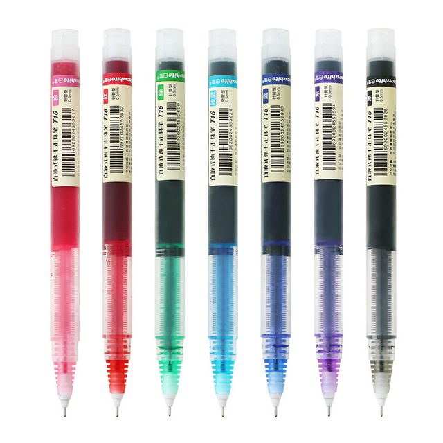Bút gel màu 0,5mm làm khô nhanh bút gel mờ thân bút dung tích lớn đài phun nước