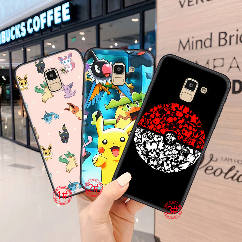 Ốp điện thoại mềm hình thú Pika Go Pokeball cho dòng Samsung J2 Prime J4 Plus J6 Prime J7 Pro J8 mã 382B