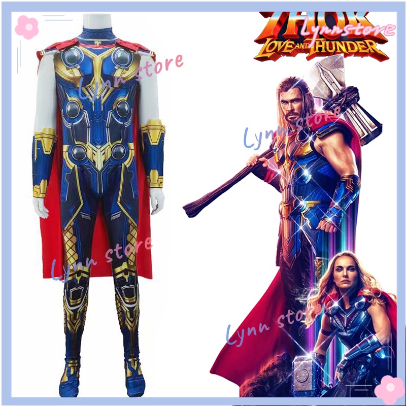 Marvel Thor Love và Thunder Cosplay Trang phục Bodysuit Siêu anh hùng Thor Odinson Cosplay Jumpsuit cho trẻ em Trang phục Halloween dành cho người lớn