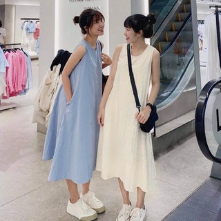  Đầm Váy Babydoll Suông 3 Lỗ 2 Dây Form Rộng dáng xoè ulzzang thiết kế có túi bên du lịch biển mùa hè Hiva Cloth 