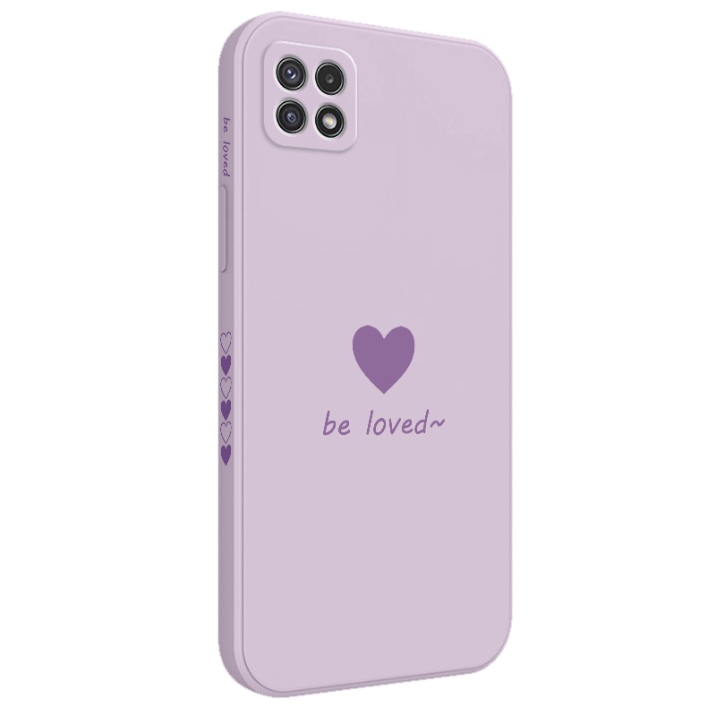 Ốp Điện Thoại Mềm Họa Tiết Trái Tim Đơn Giản Sáng Tạo Bảo Vệ Toàn Diện Cho Samsung Galaxy A22 A12 4G 5G A02 A02S