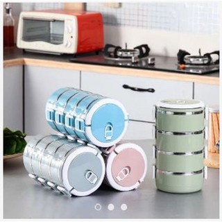 Hộp cơm giữ nhiệt 4 tầng ruột inox